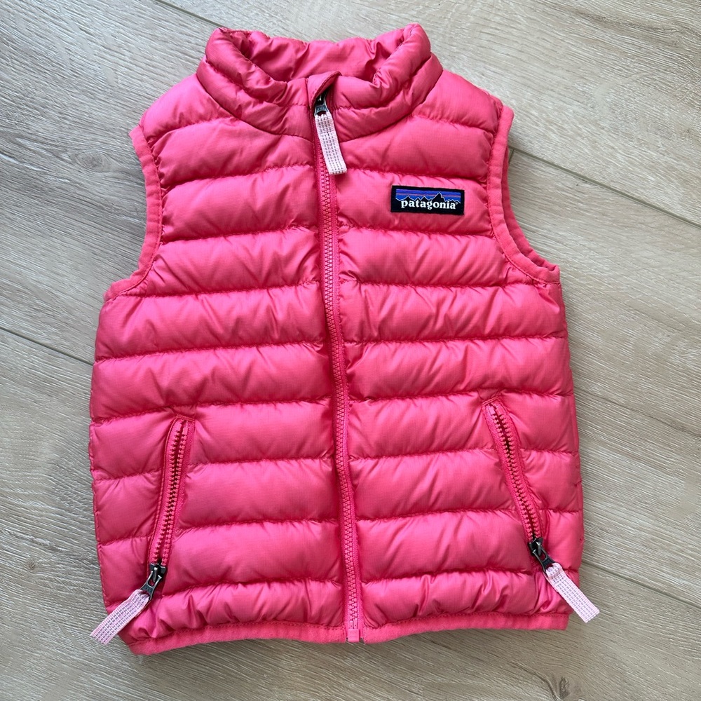 Patagonia Toddler Pink Puffer Vest Size 12-18 Months